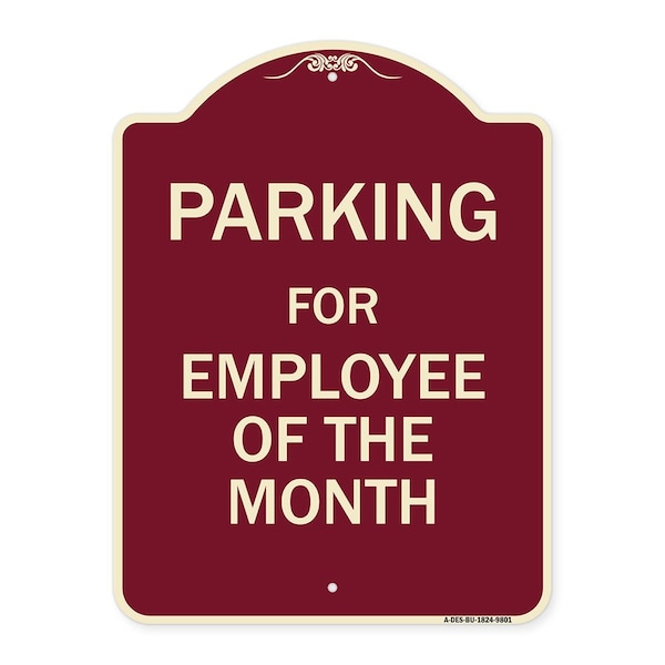 Designer Series-Parking For Employee Of The Month Sign, 24" x 18", BU-1824-9801